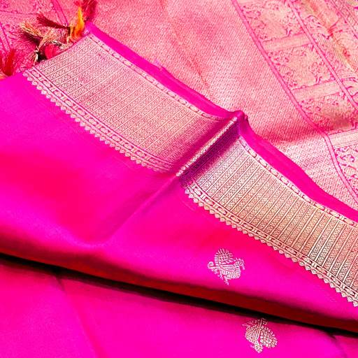 Marvel Pink Kanchivaram Silk Saree