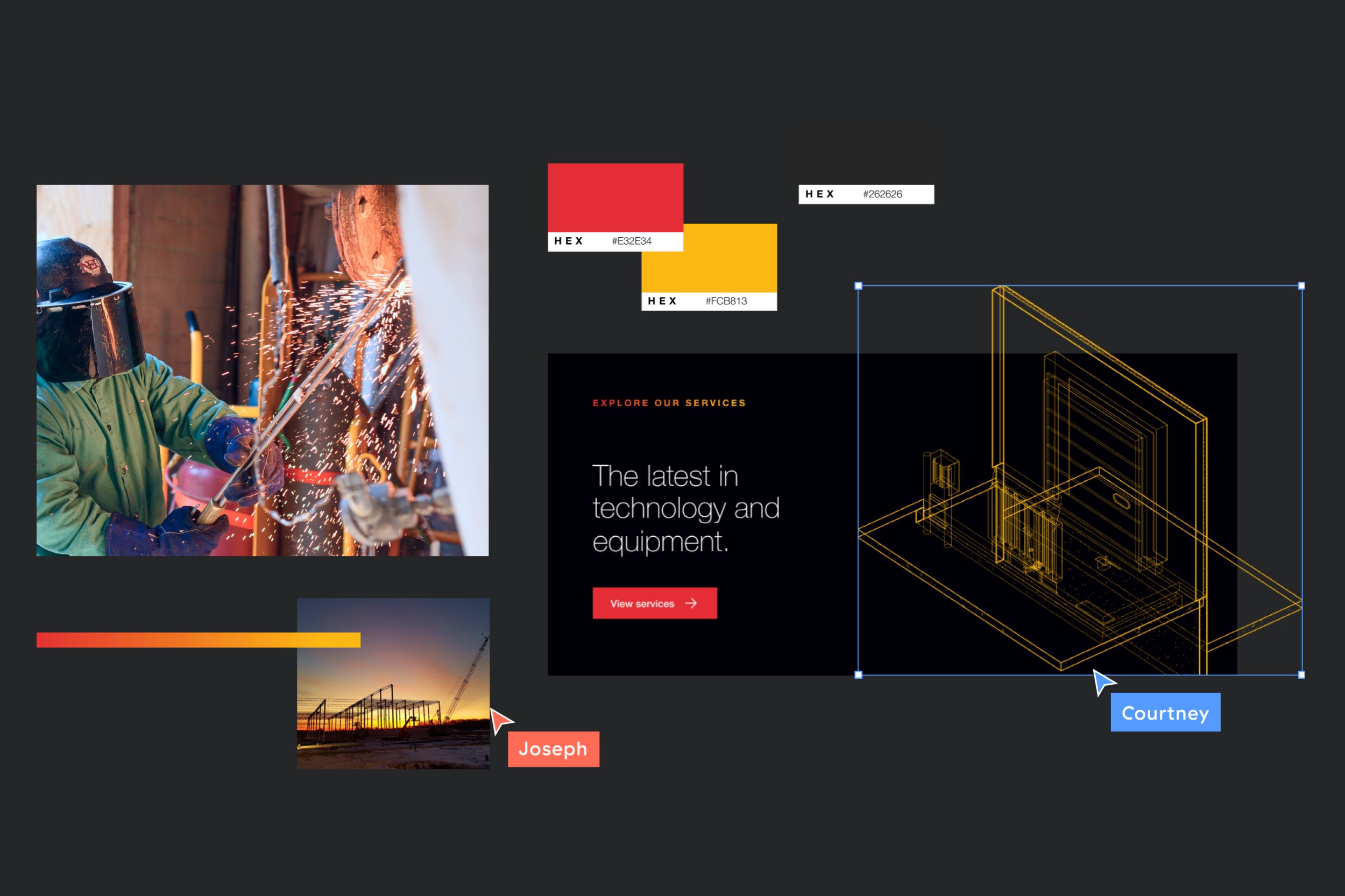 design system exploration, color palette, Figma collaboration