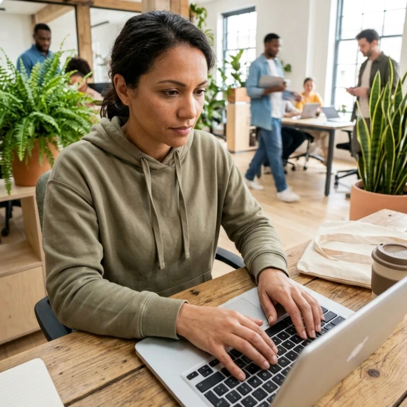 Équipe de professionnels en agence à Paris collaborant autour d'un poste de travail pour analyser des parcours utilisateurs et des interfaces numériques sur plusieurs écrans haute résolution, illustrant notre expertise en Stratégie de comm 360° pour garantir une vision digitale alignée sur votre réalité.