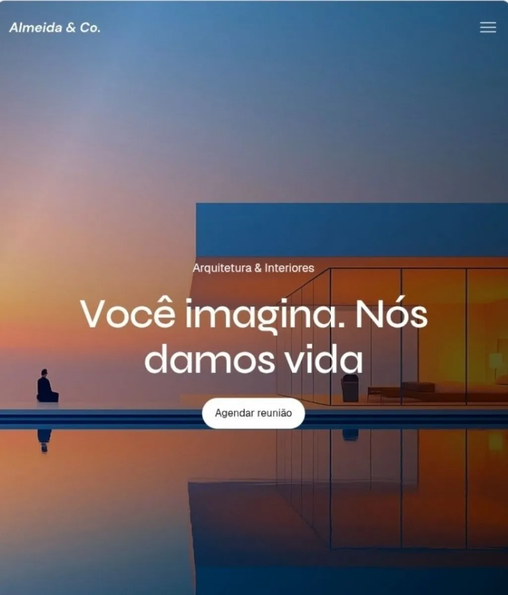 Mockupe de sites de arquiteto e design