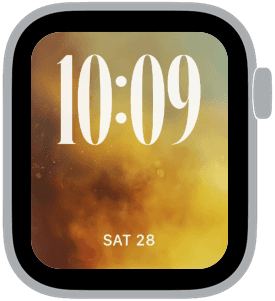 lemon haze Apple Watch face preview 5 featuring watercolor, abstract, gradient, and summer.