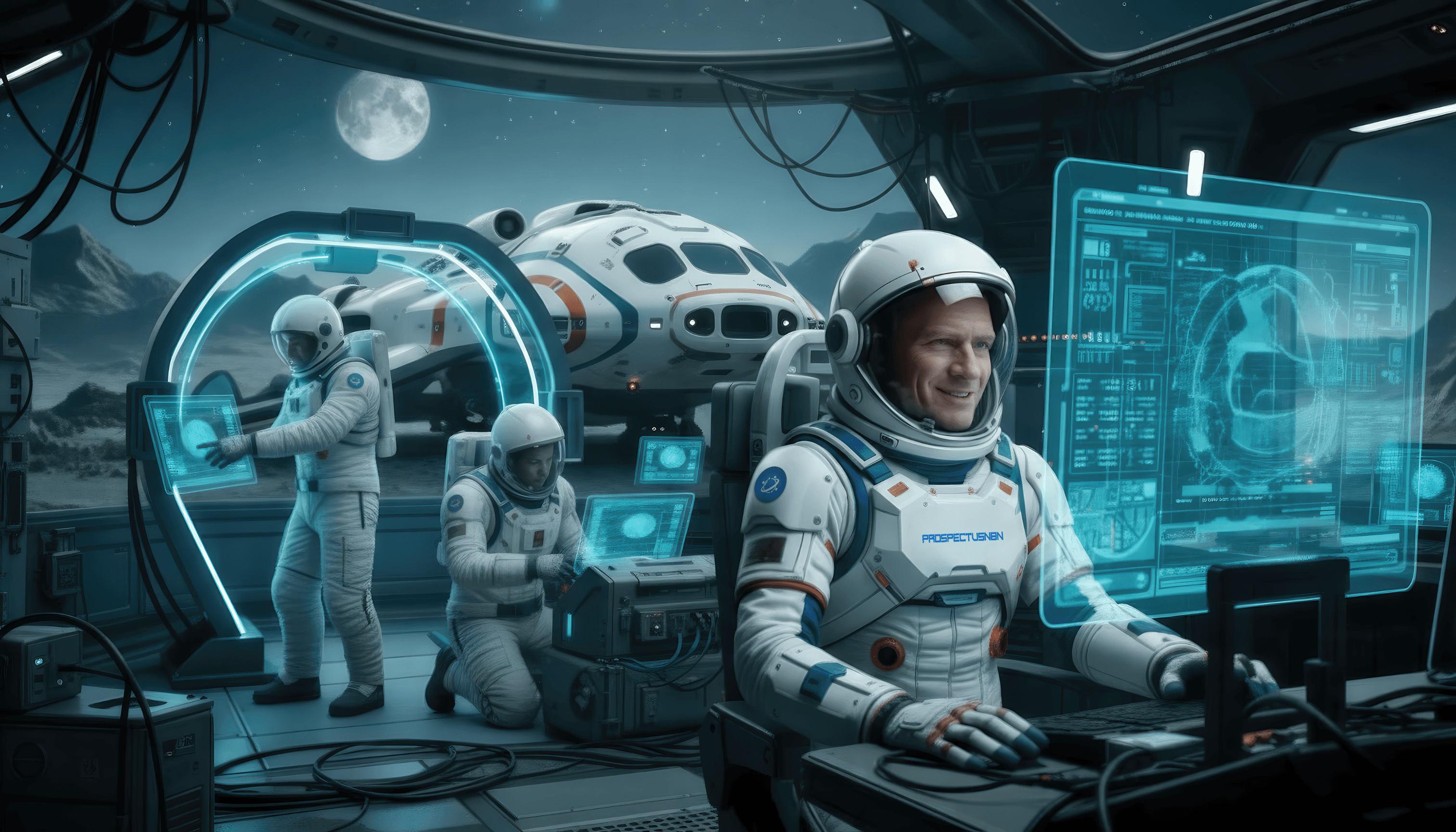 Image featuring a greyscaled website on an abstract background.