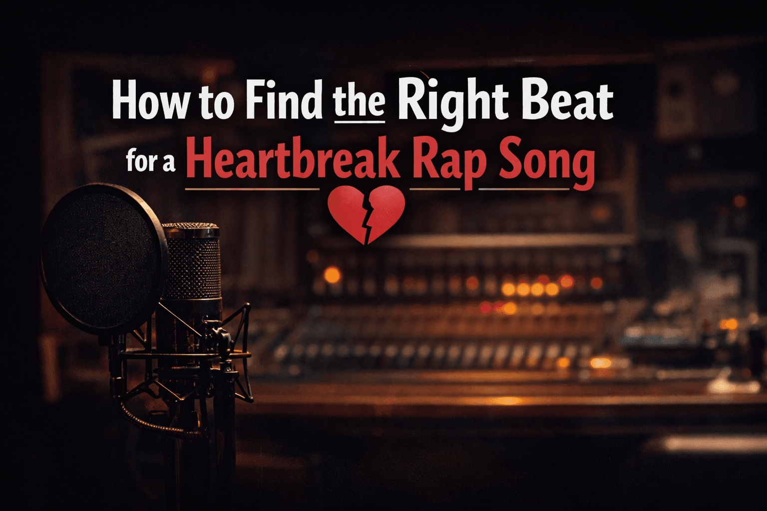 How to Find the Right Beat for a Heartbreak Rap Song