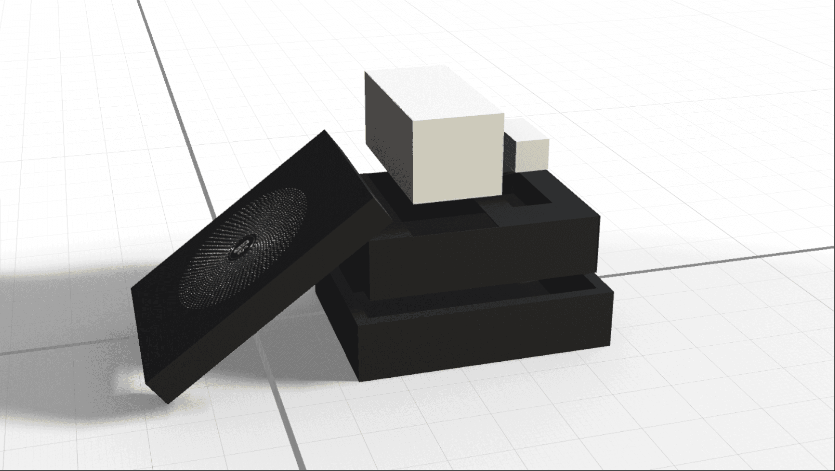 Family standing in a lush green field with tractor.