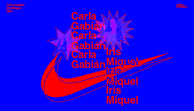 Carla Gabian and Iris Miquel with FC Barcelona Femení along with Global Football Creator Agency