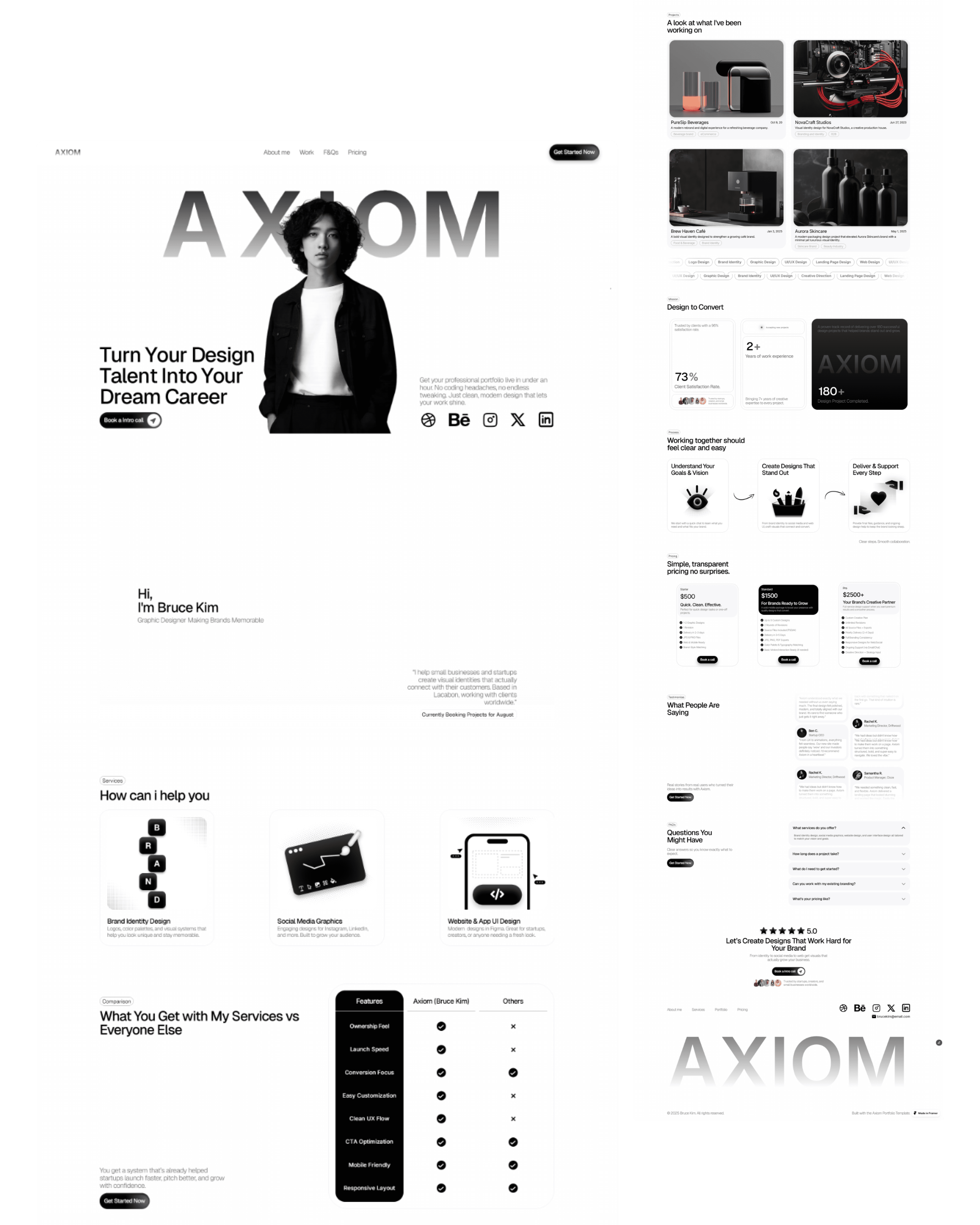 Axiom Landing Page Design