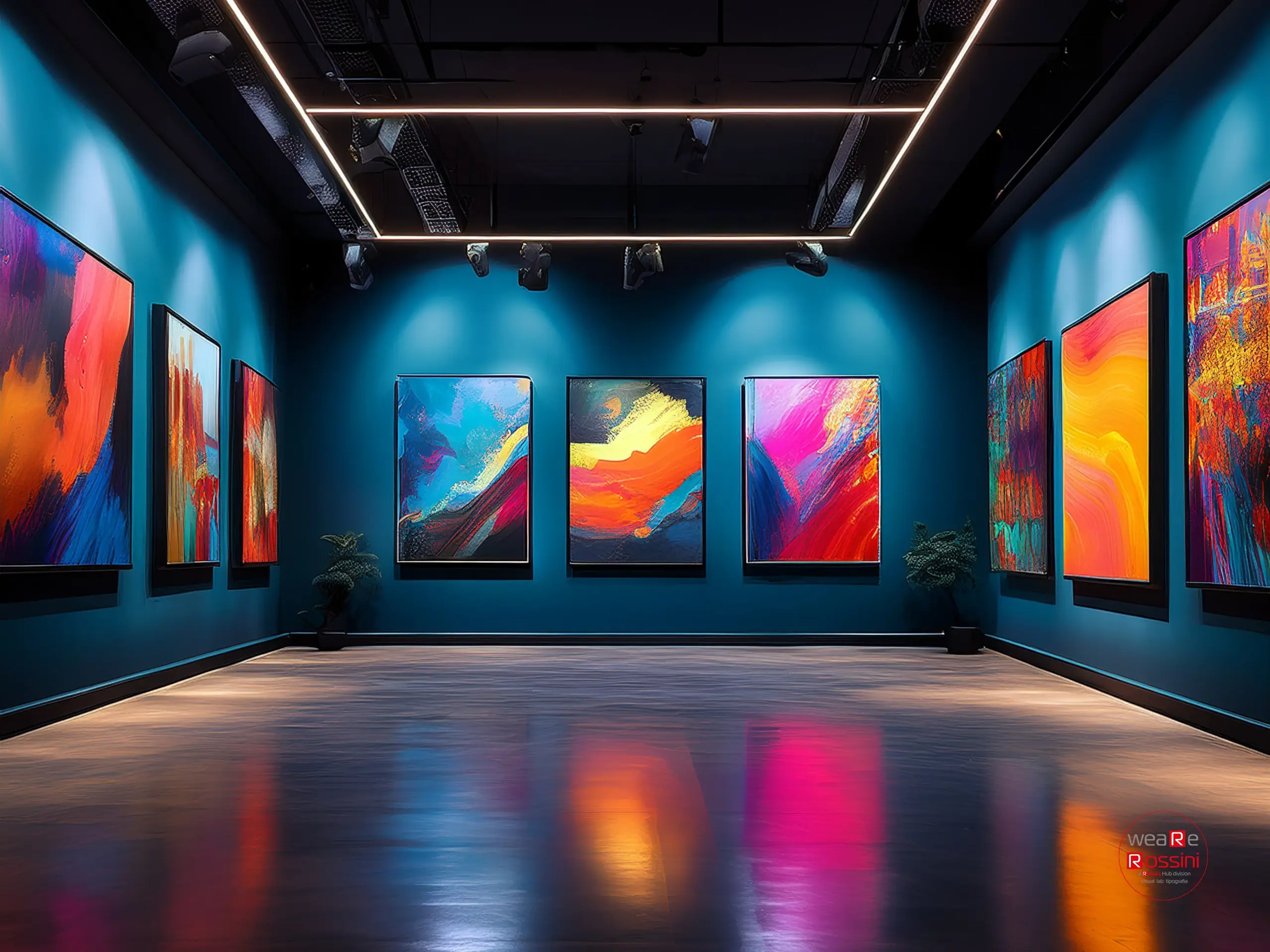 Allestimento con stampa grande formato in stile pop art