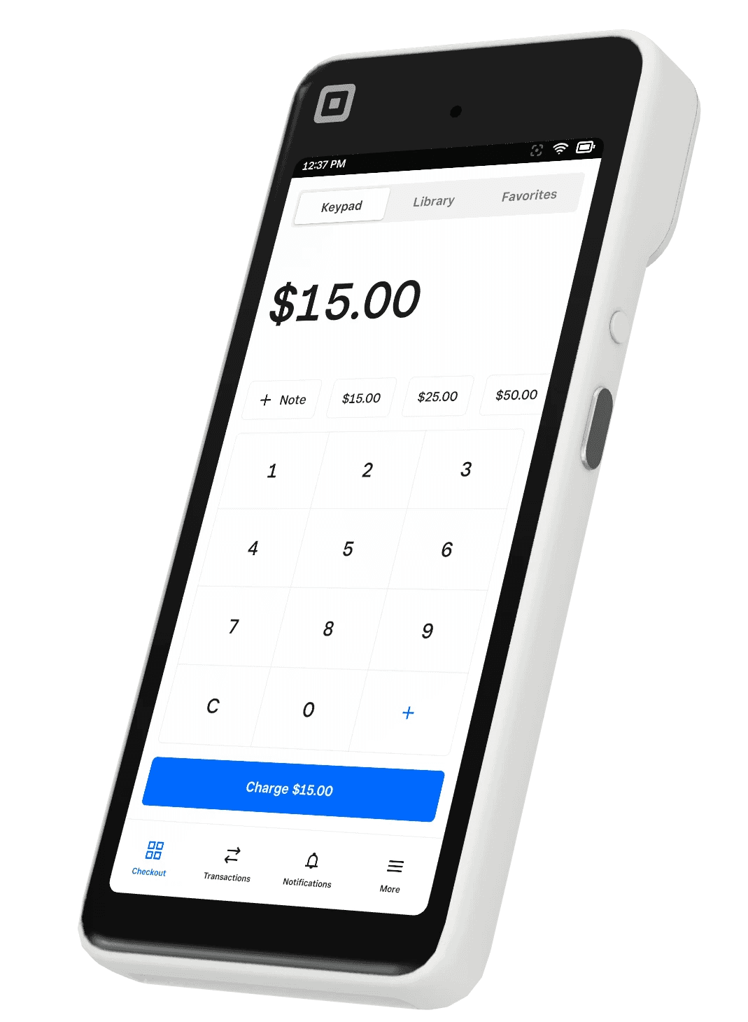 Dejavoo P5 handheld point of sale device