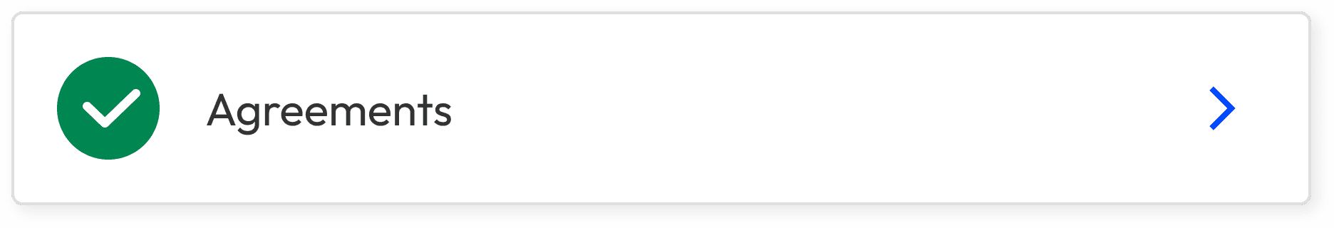 A screenshot of a card, clicking on it takes you to a page where you can review legal agreements.