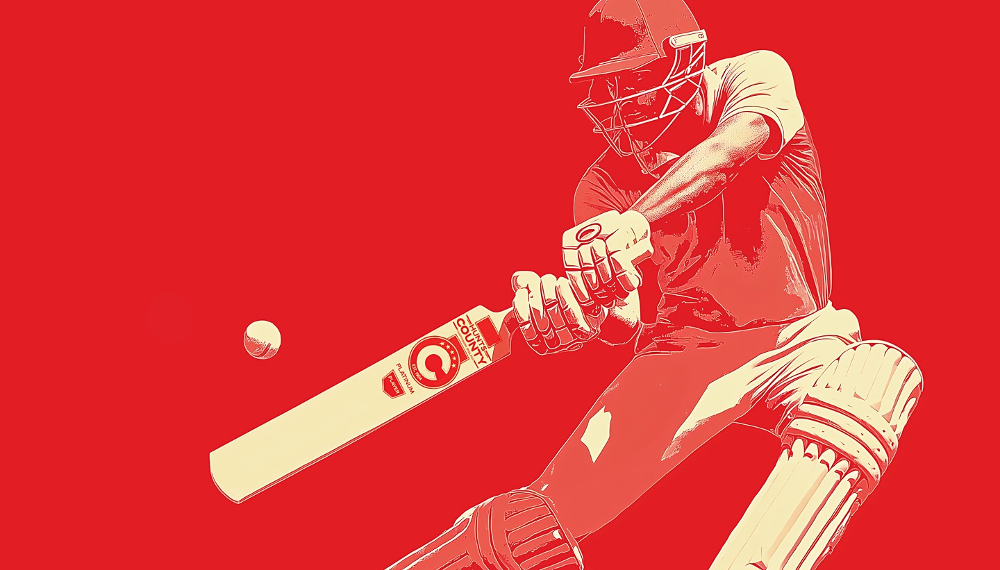 Batsman swinging for the ball