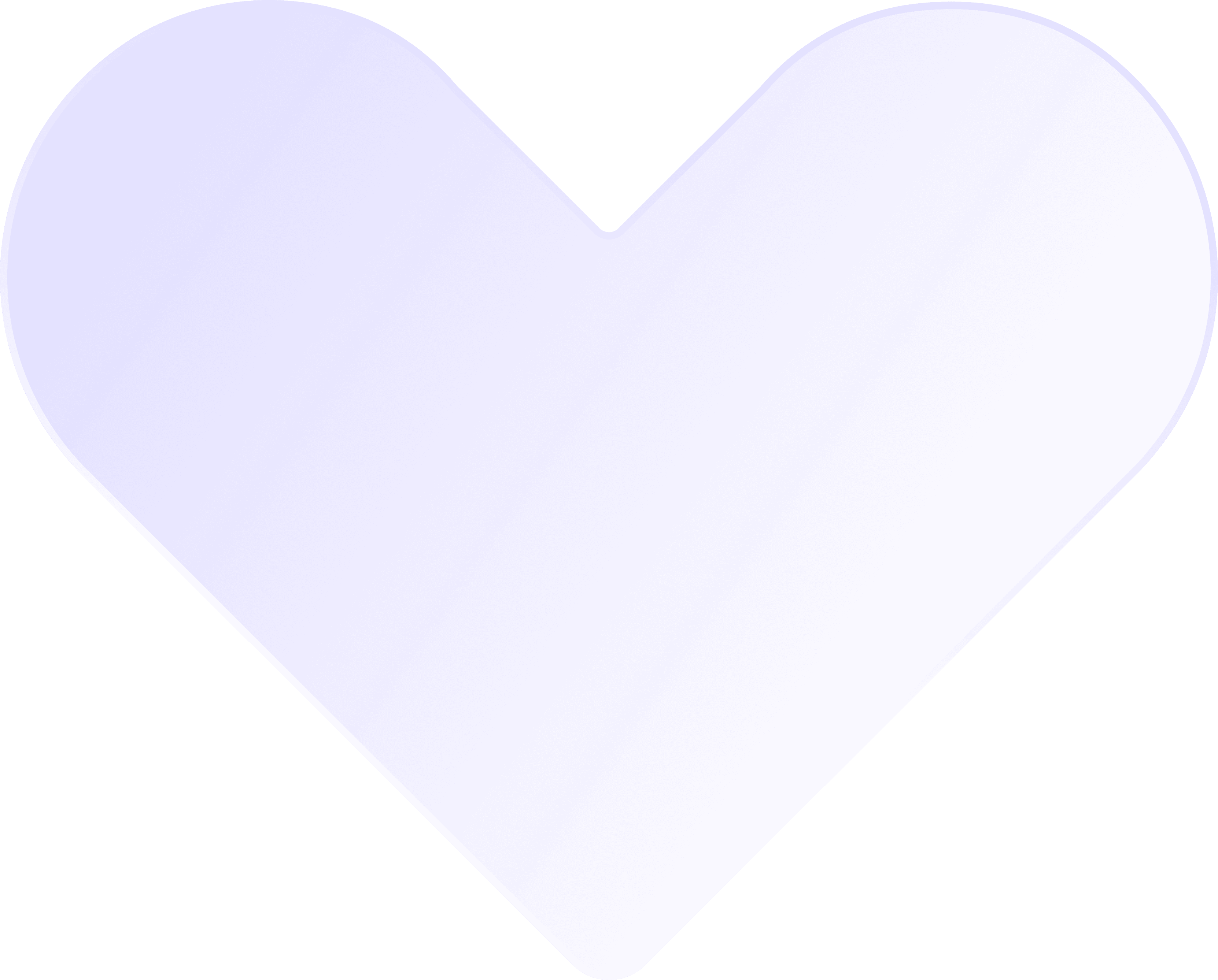 Purple heart with a white fade