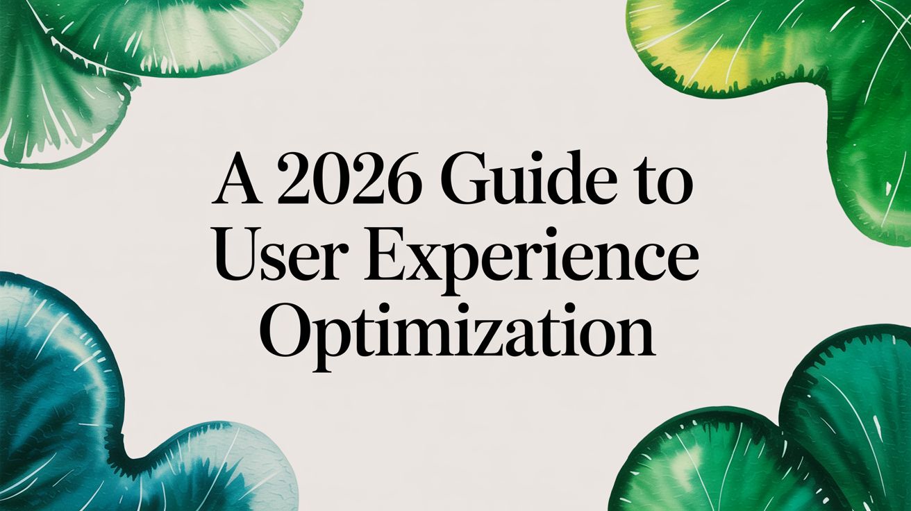 A 2026 Guide to User Experience Optimization