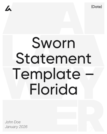 Sworn Statement Template – Florida
