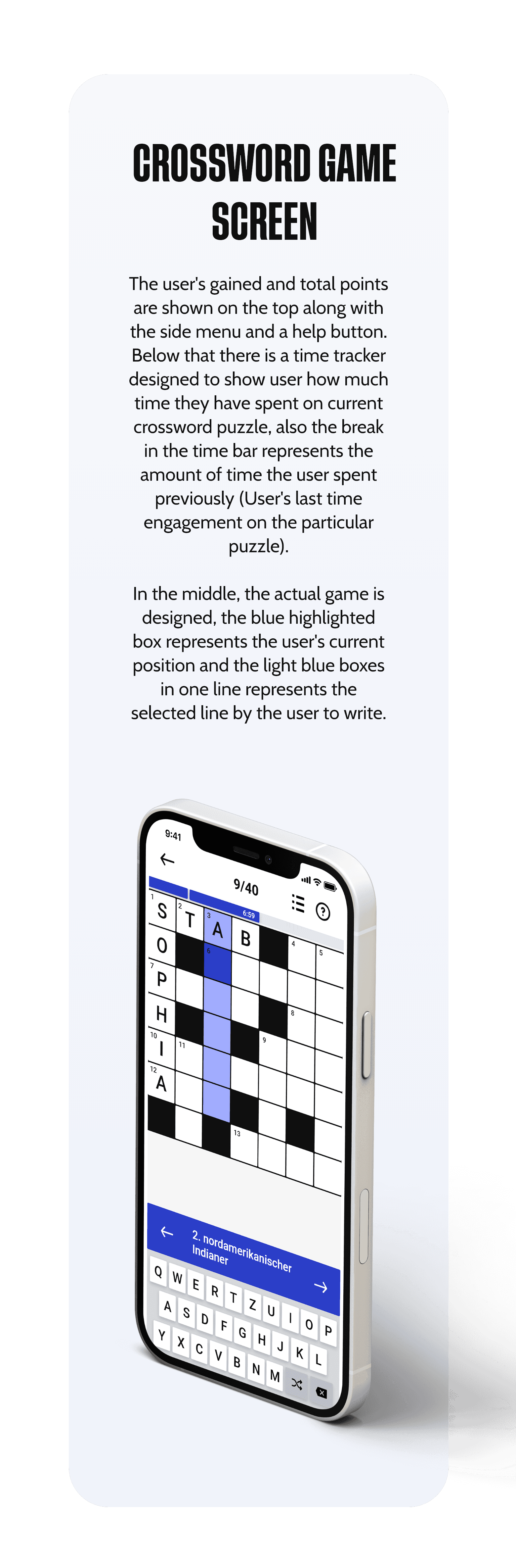 Crossword Game Screen