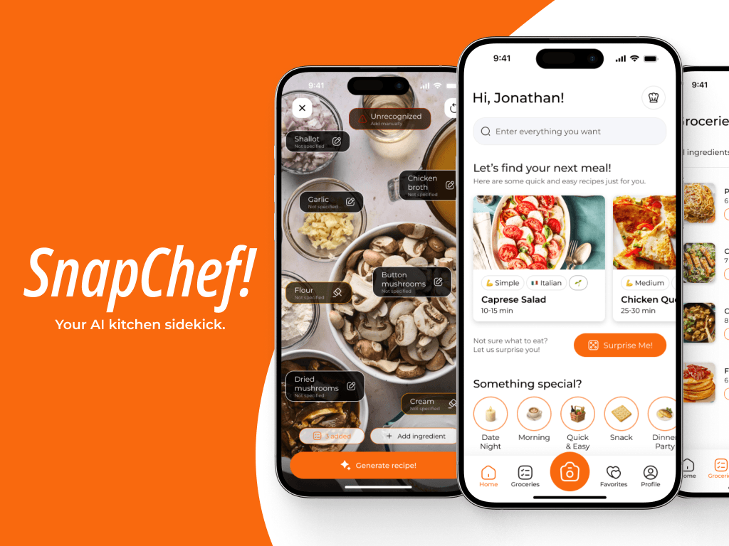Mobile views presenting a chat and a map view