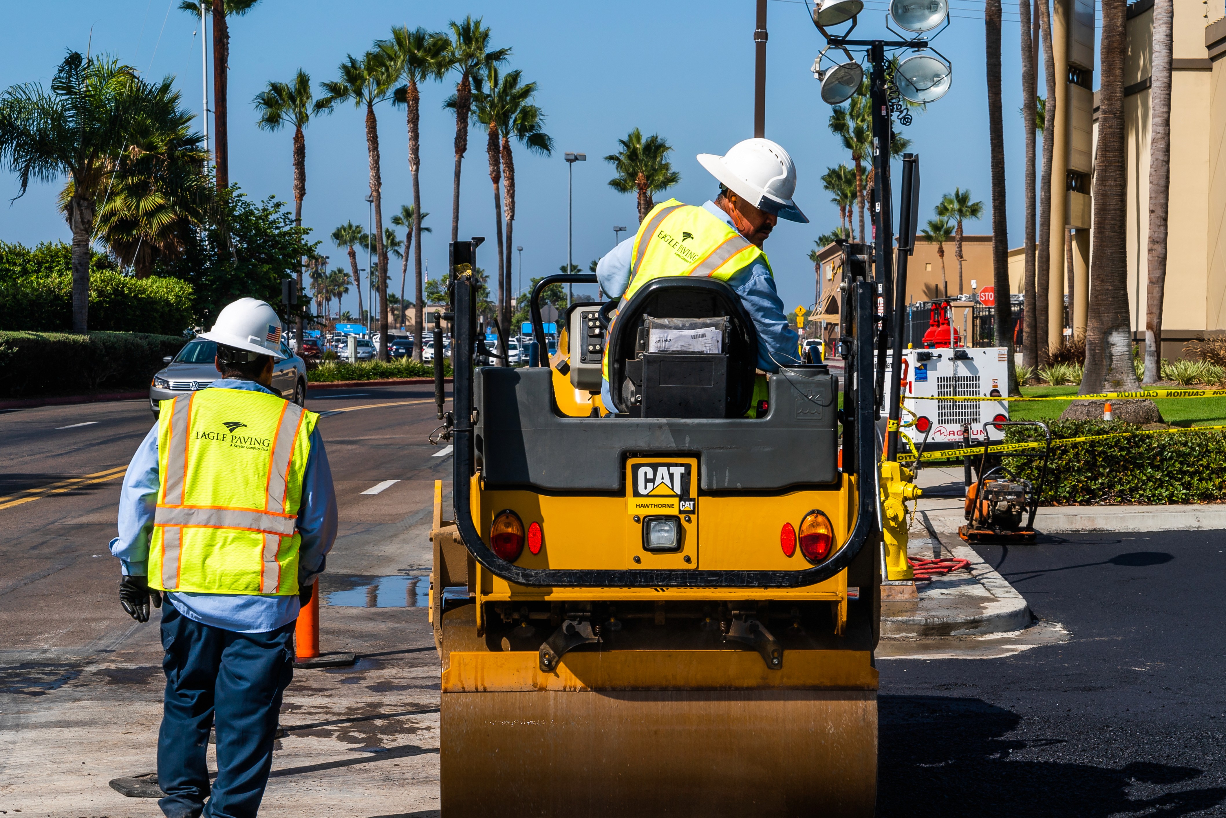 Shopping center asphalt parking lot project