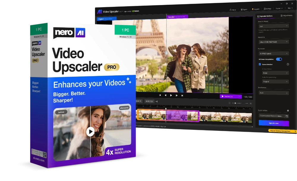 nero ai video upscaler