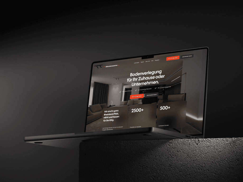 Website von Die Boden Experten, gestaltet und gebaut von Marschfahrt