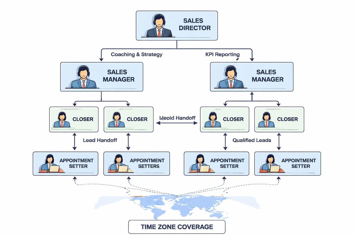 Remote sales team structure