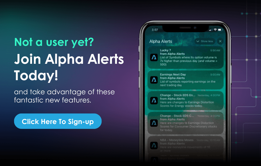 Alpha Alerts for Sport, Finance, and Gaming
