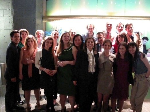 group photo of young people at the exhibition gallery