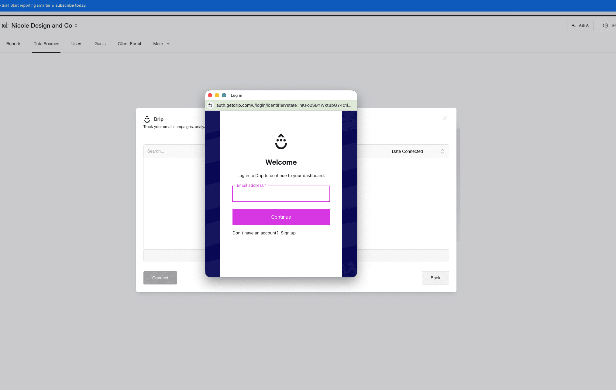 Drip integration oAuth