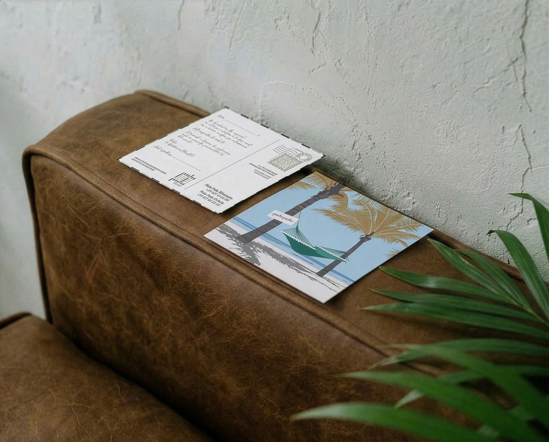Freelance graphic designer Barcelona postcards. Branding studio logo design.
