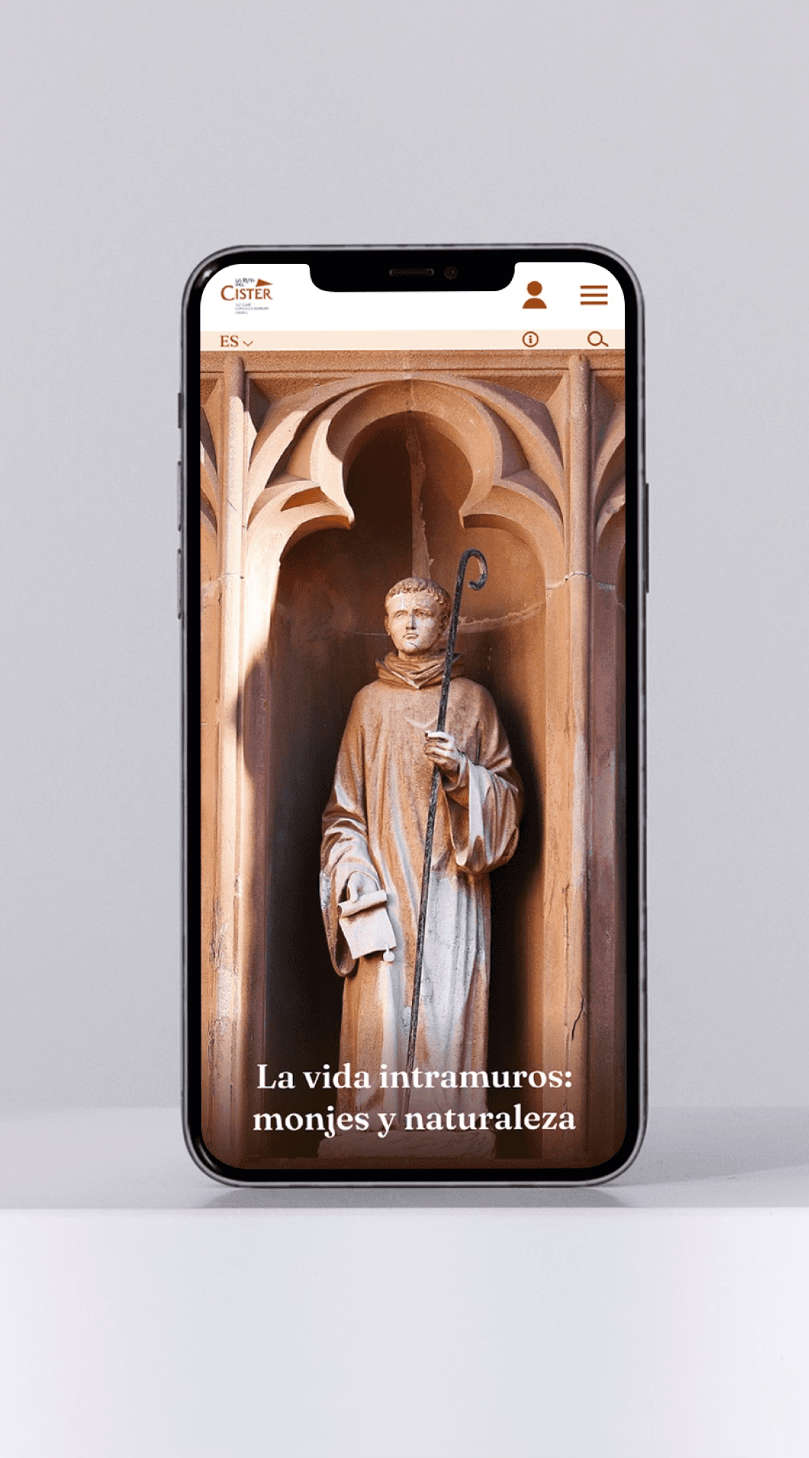 Vista previa del rediseño de interfaz mobile de La Ruta del Císter