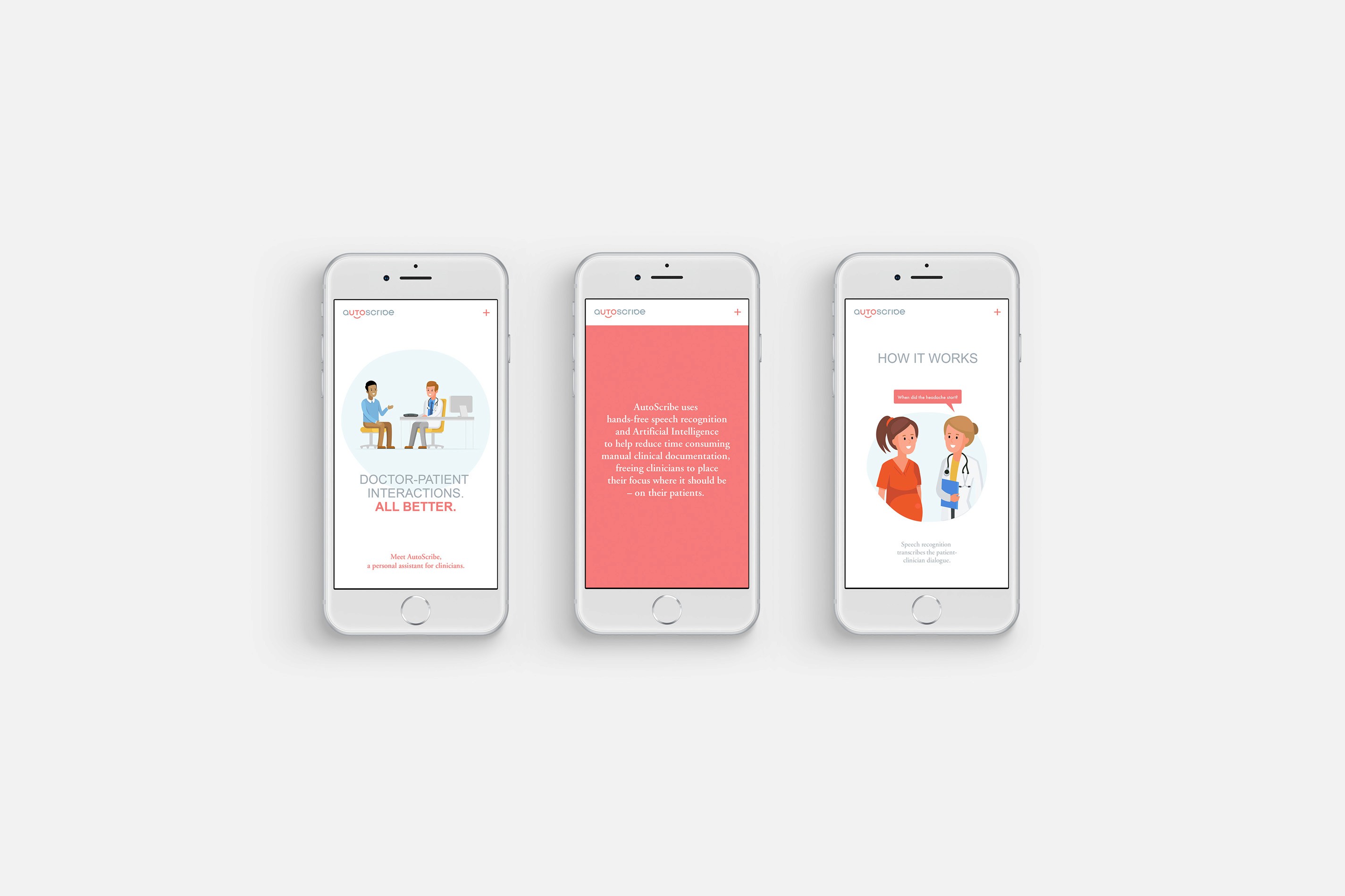 Mutuo Health Autoscribe website on mobile phone