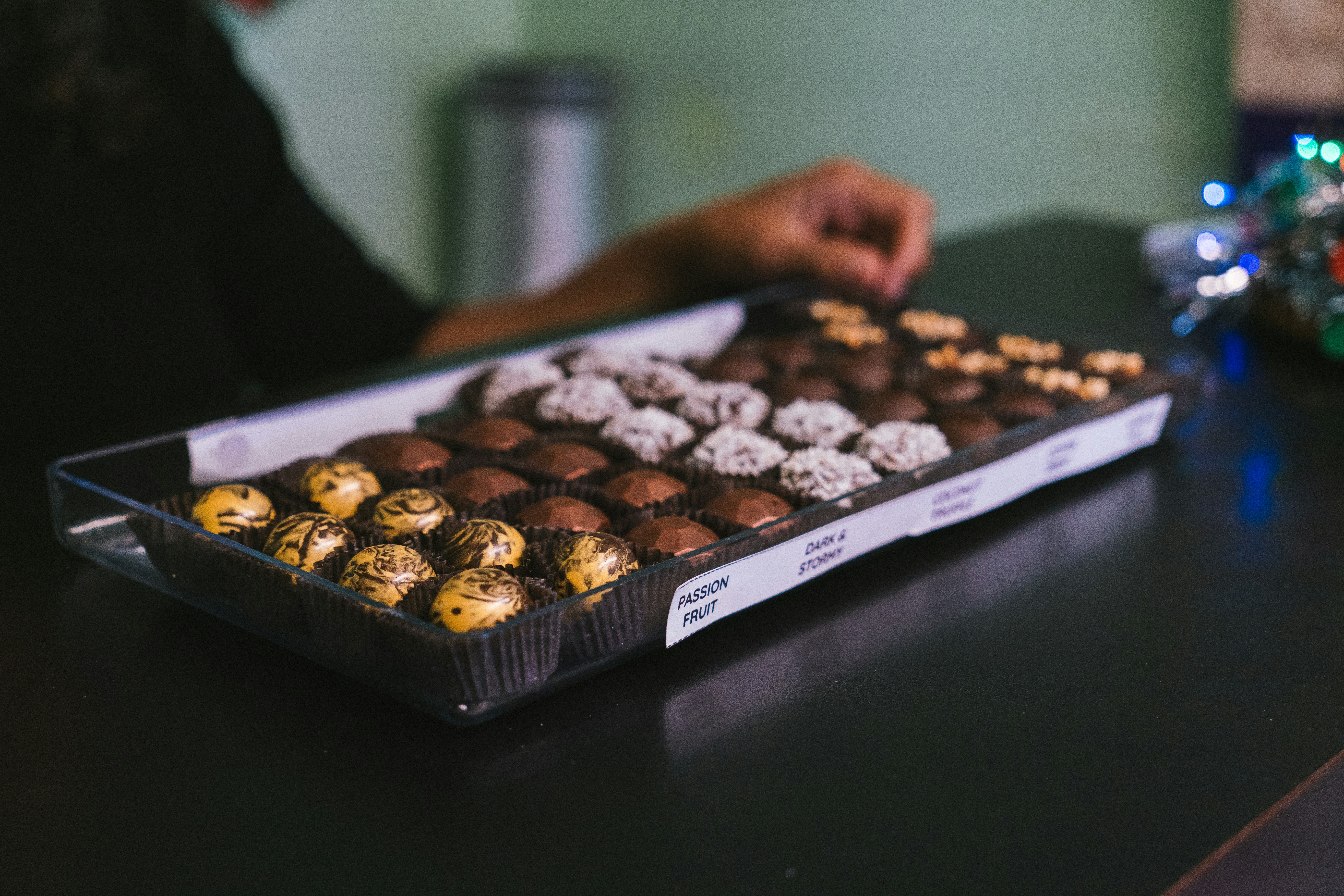 A chocolate box in a shop