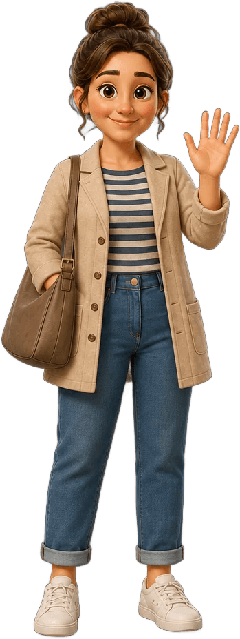 Image of Leah Khan Big Verne's dother waving 