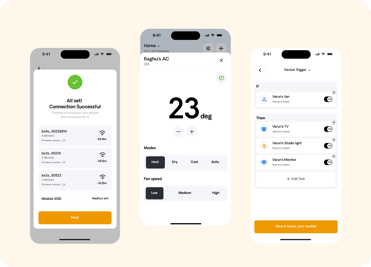 IOT Casa Home Automation Screens