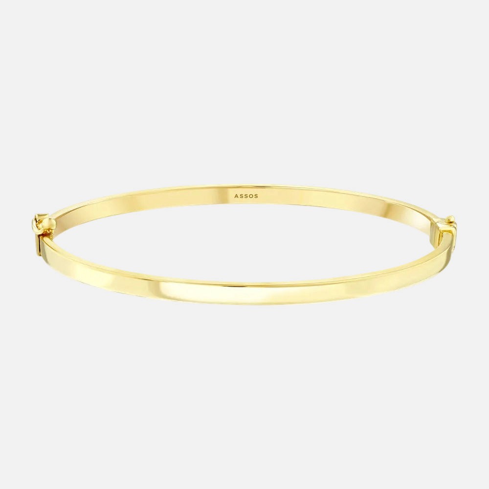 Assos 14 Ayar Altın Kelepçe Bilezik ABLZ0215-Y-3MM-5632