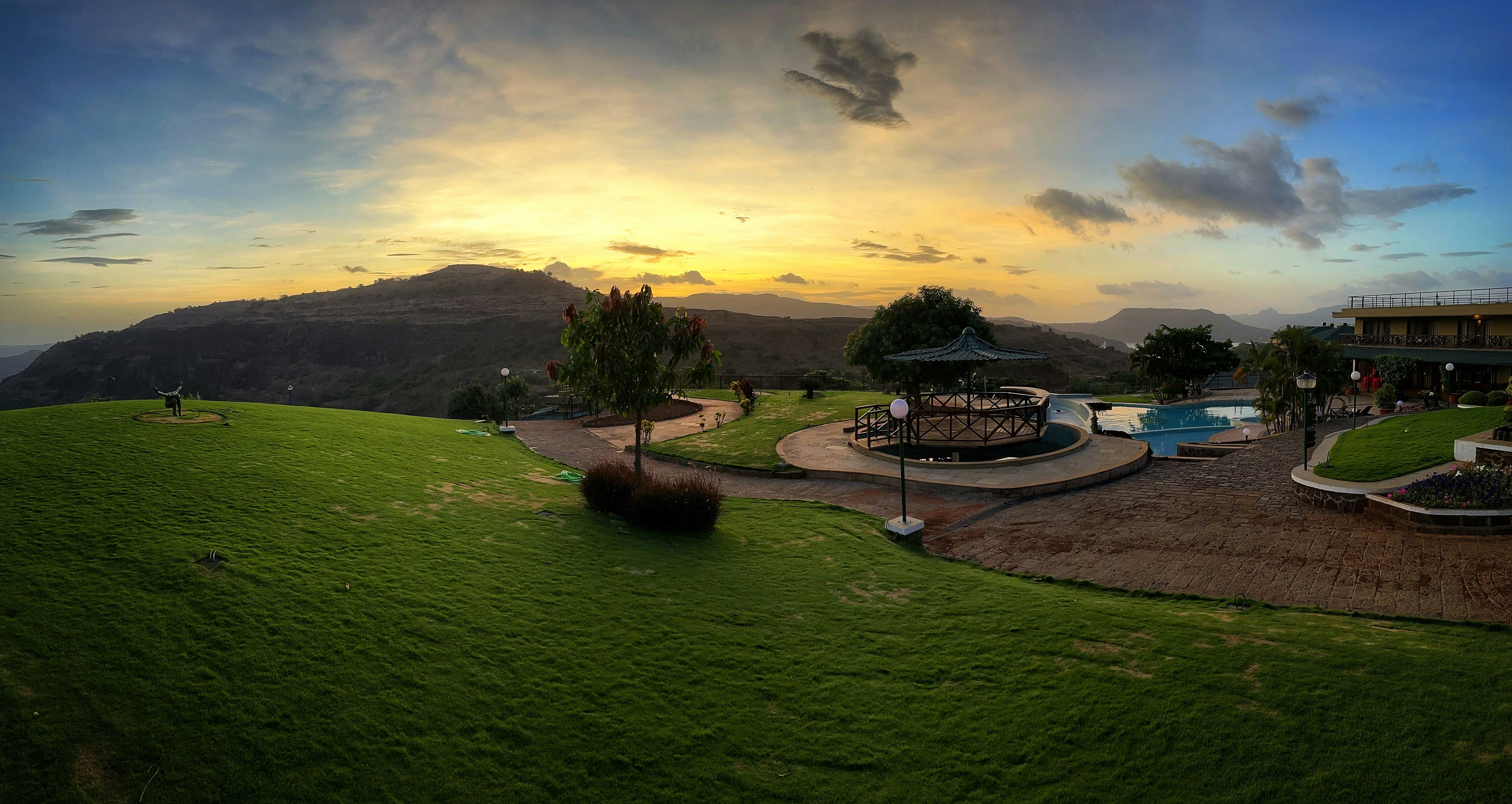 Sunrise viewed from a hill station