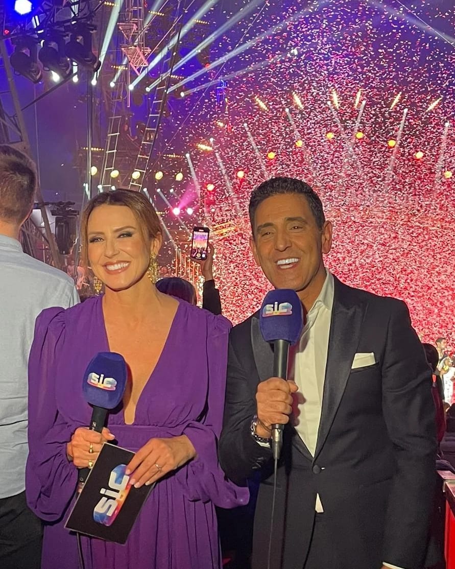 Sofia Cerveira e José Figueiras a fazerem cobertura do Circo de Monte Carlo, 2023.