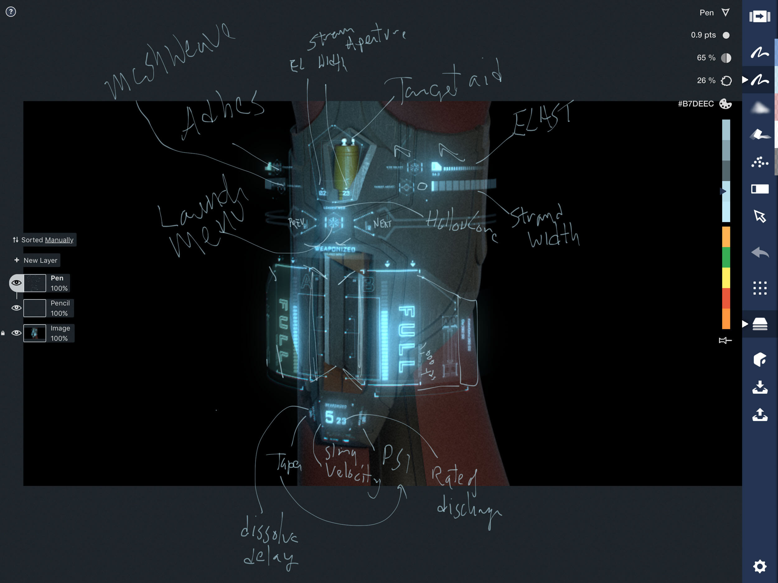 Jayse Hansen's office while designing Spider-Man's Iron Man Hud