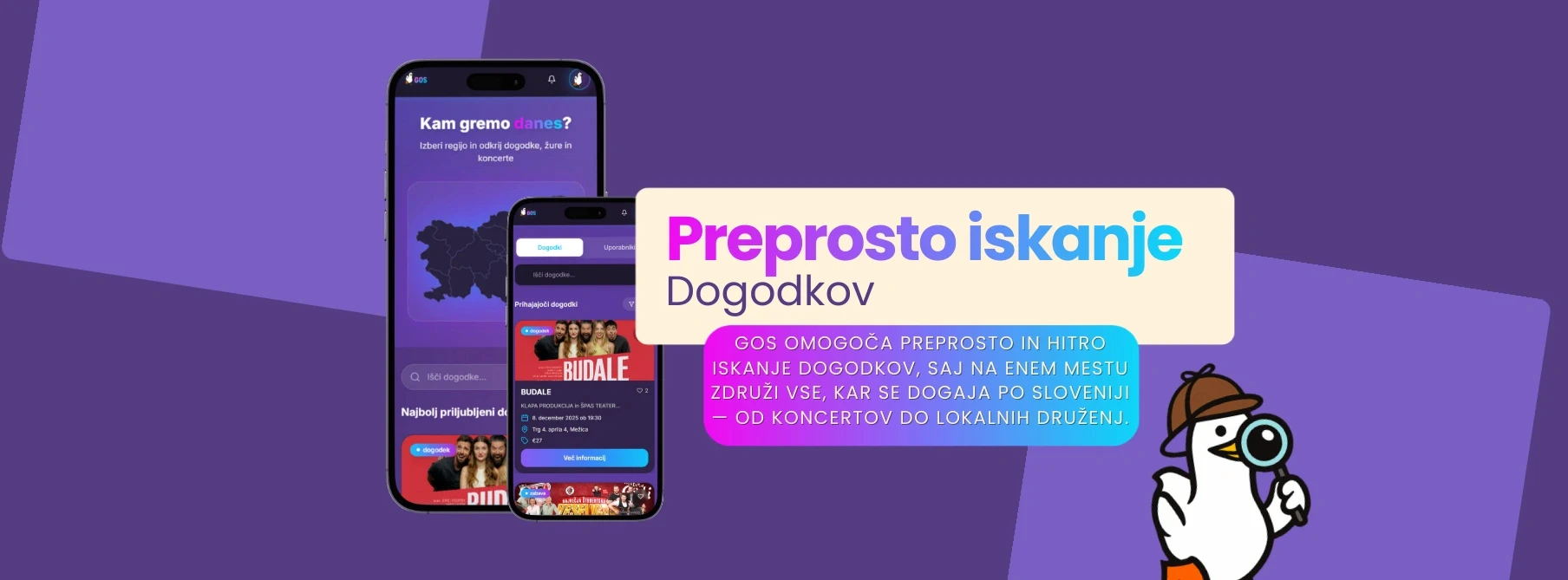 Obrazložitev preprostega iskanja na aplikaciji gos