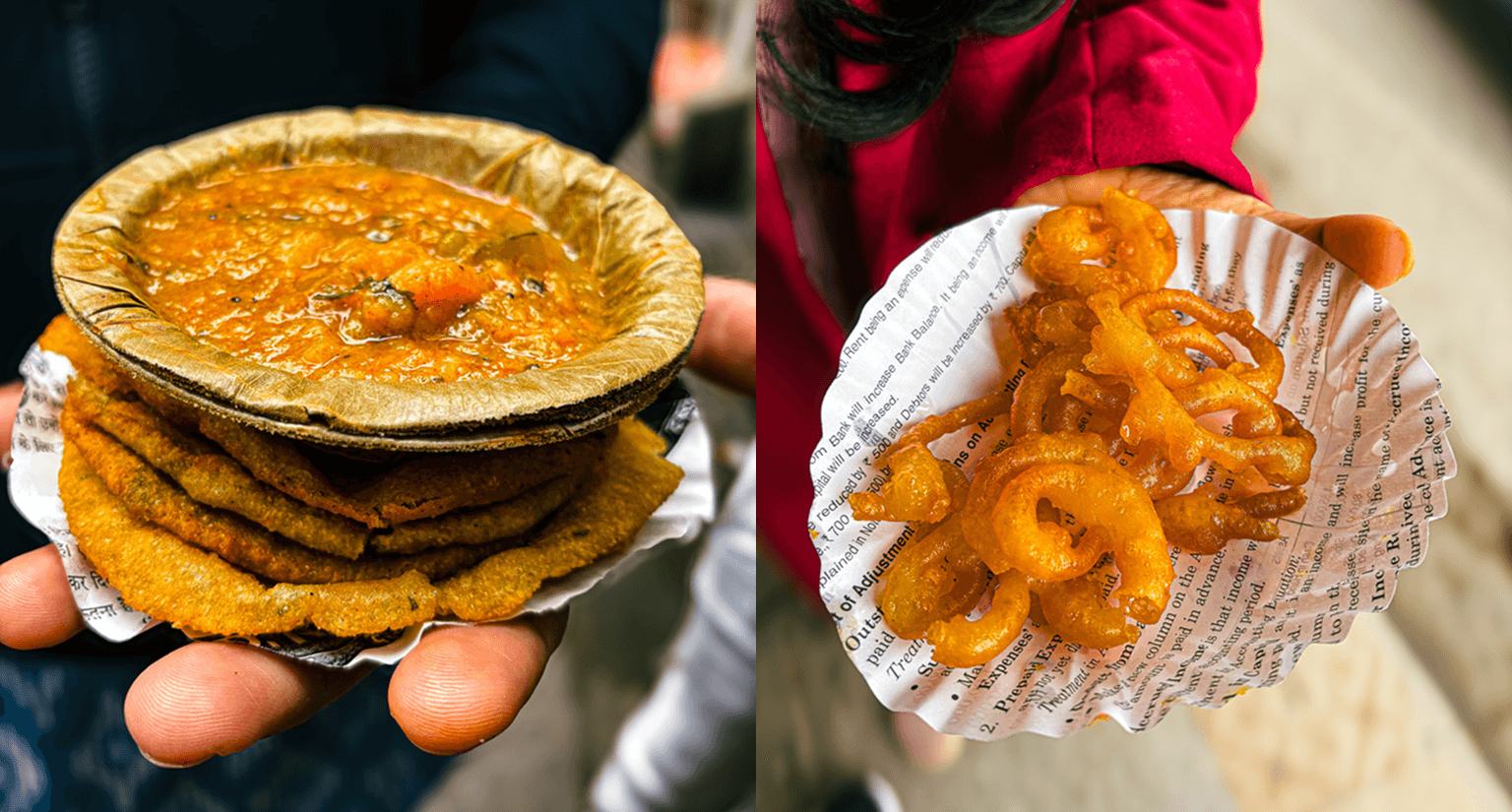 Kachori sabzi and jalebi