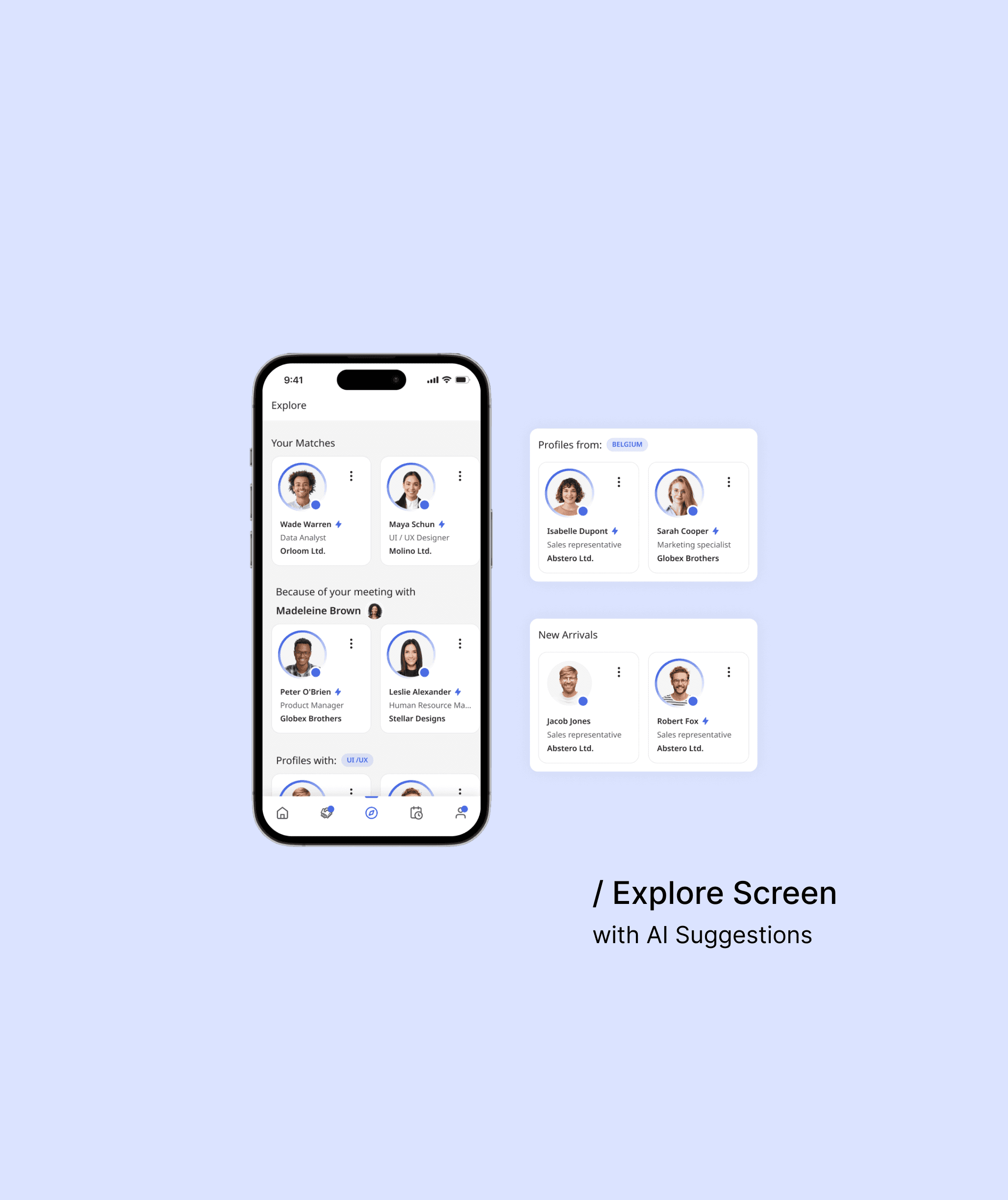 Project showcase mobile mockup