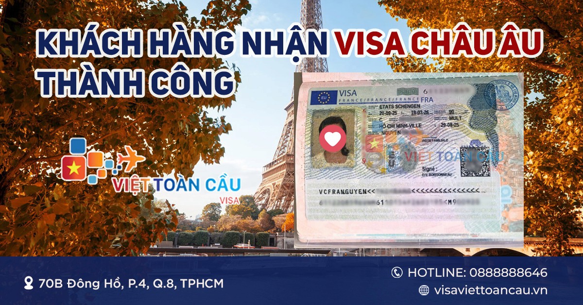Khách hàng nhận visa Schengen thành công tại Visa Việt Toàn Cầu