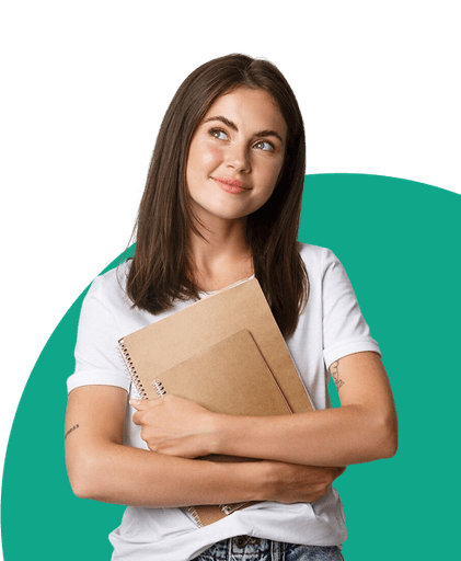 woman with book