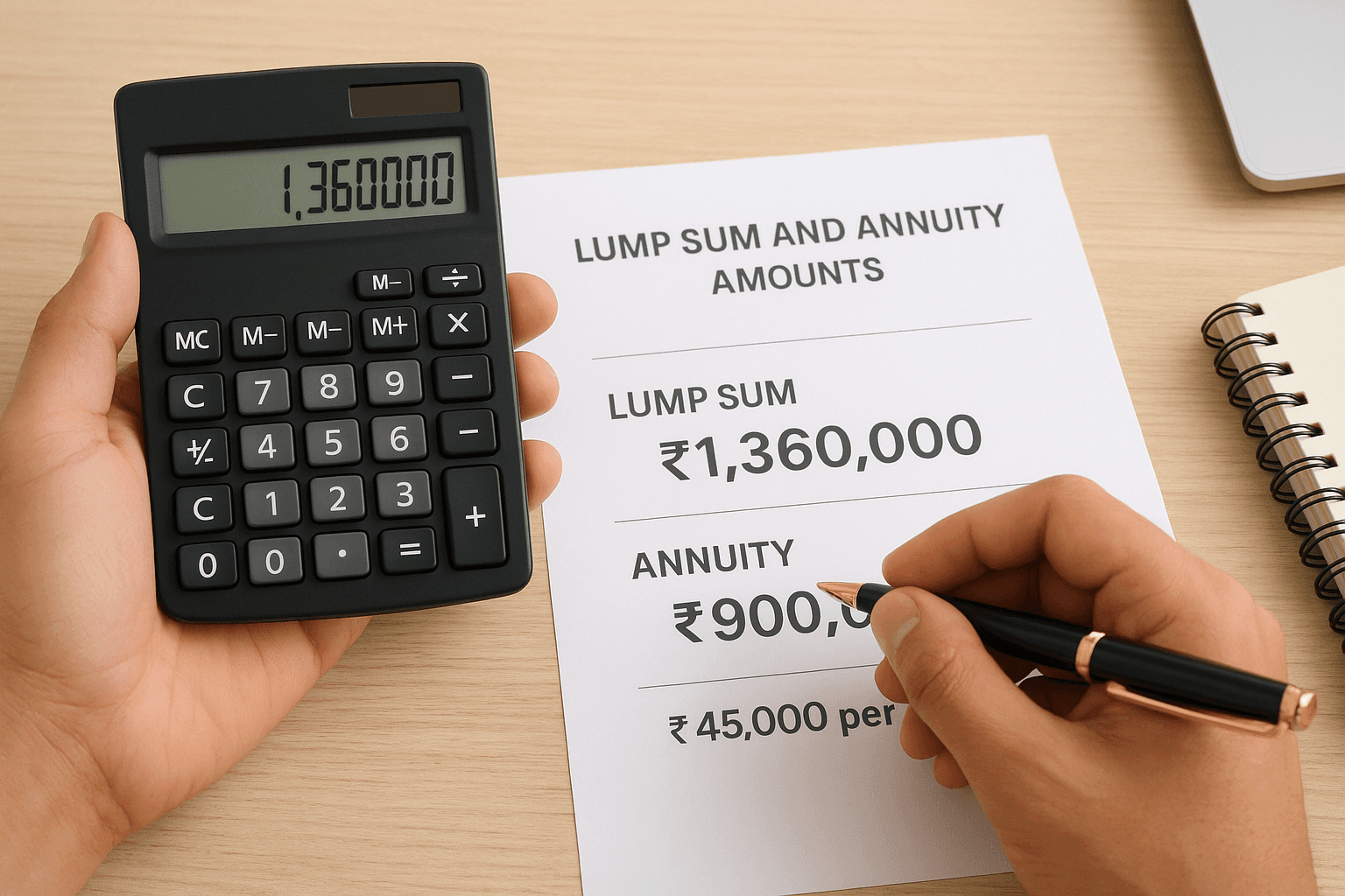 Breaking down lump sum and annuity amounts