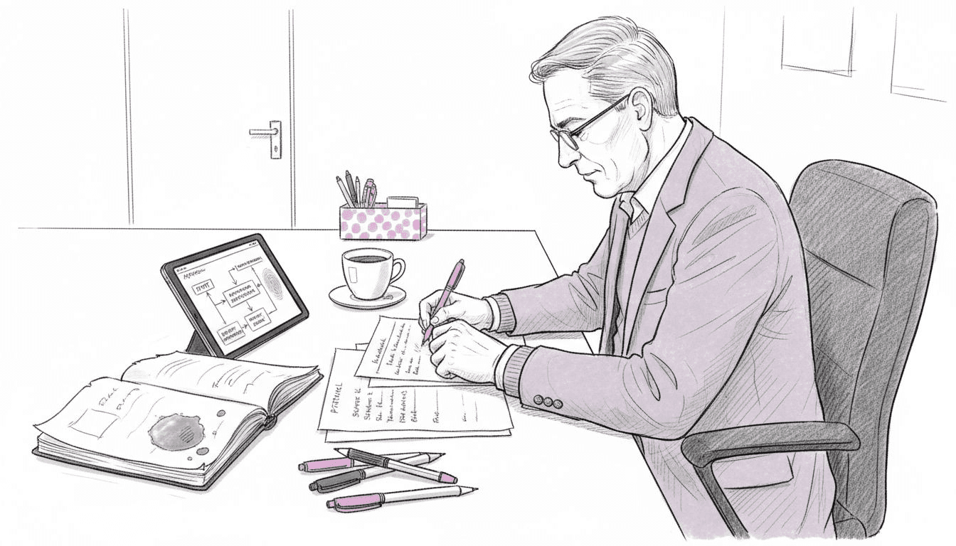 Die Analyse von Geschäftsprozessen wird direkt am Schreibtisch sorgfältig dokumentiert.