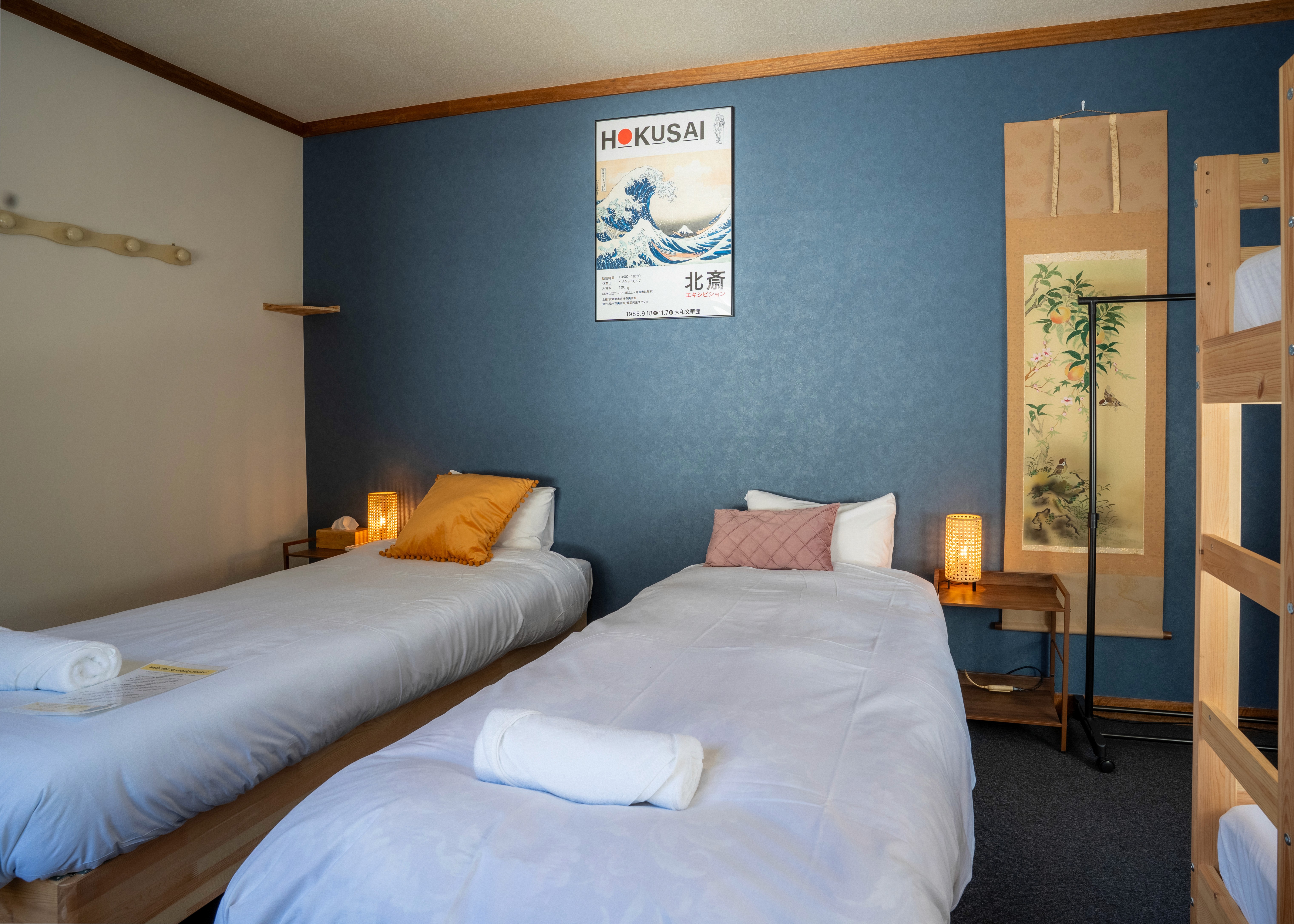 Quad room interior at Sneaky Peaks, Hakuba