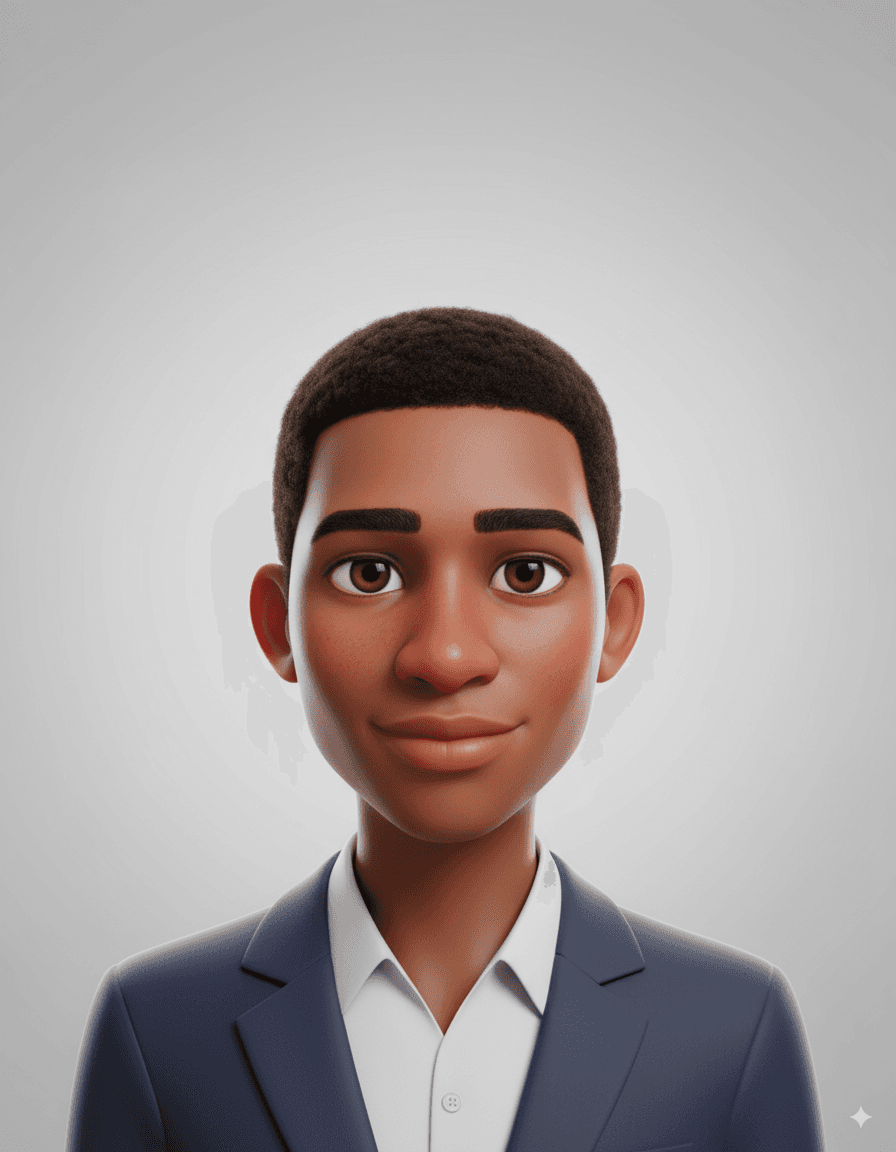 Portrait of portfolio creator – back view