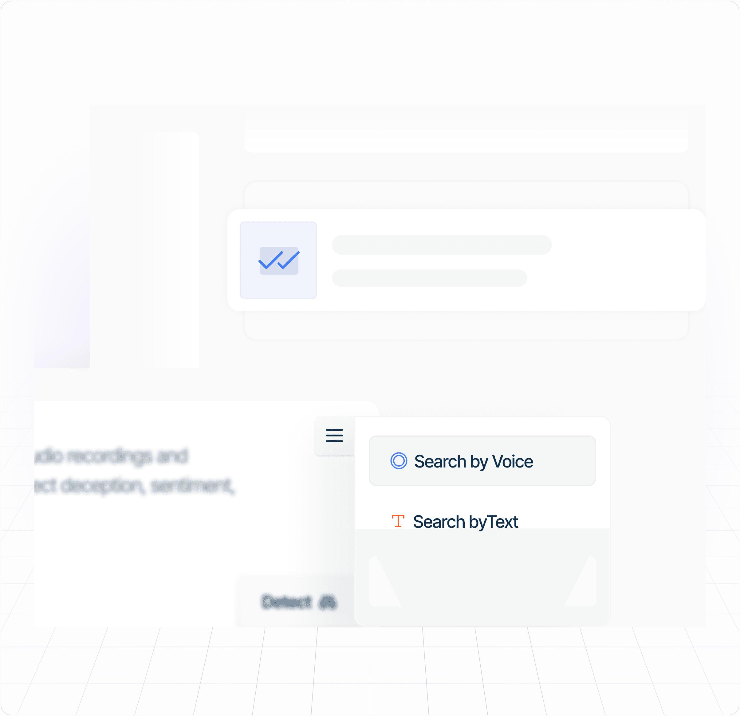 Preview of the Braid workflow builder interface, showing a workflow canvas with a completed step, search-by-voice and search-by-text options, and a detection action.