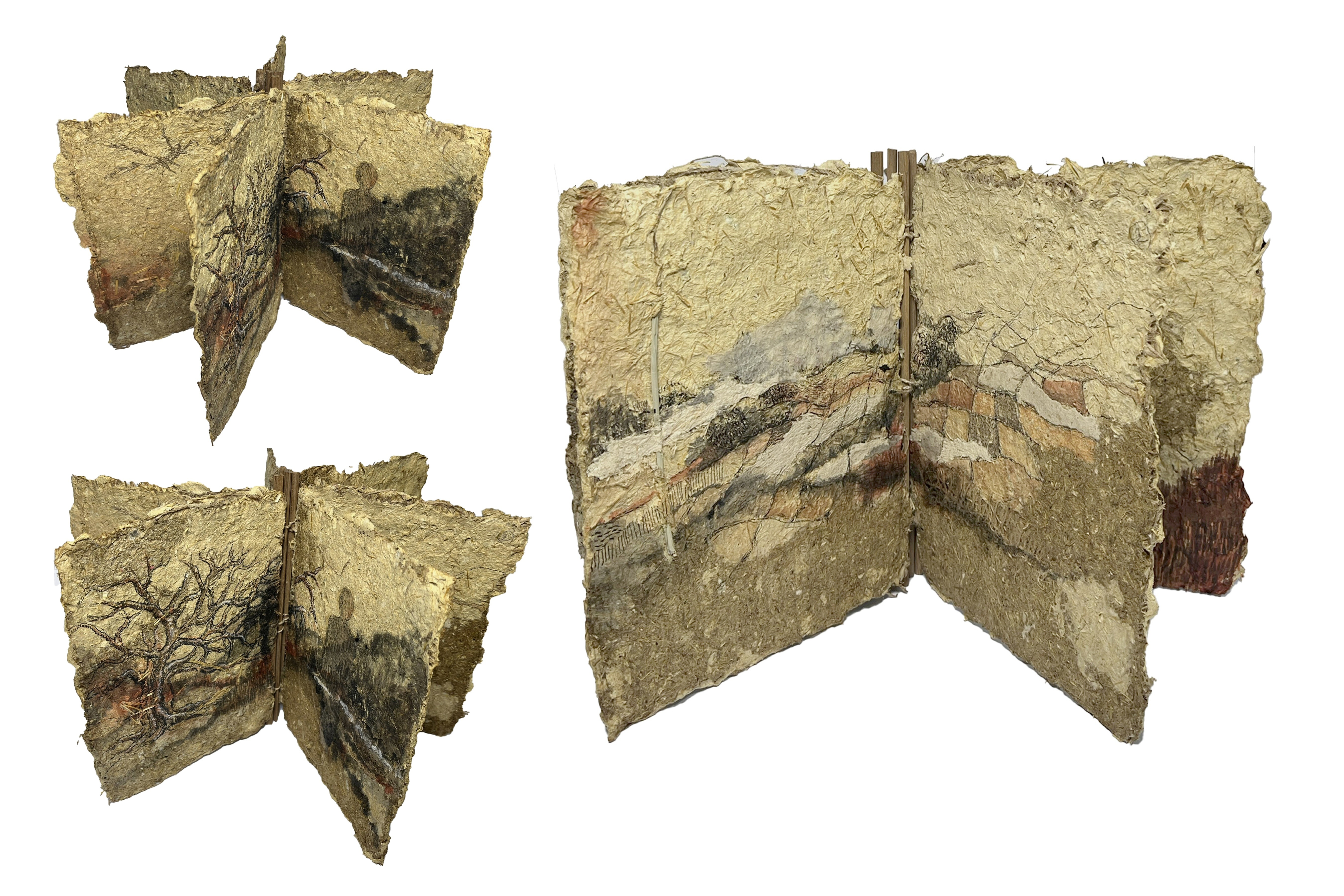 herd of sheep on road painting