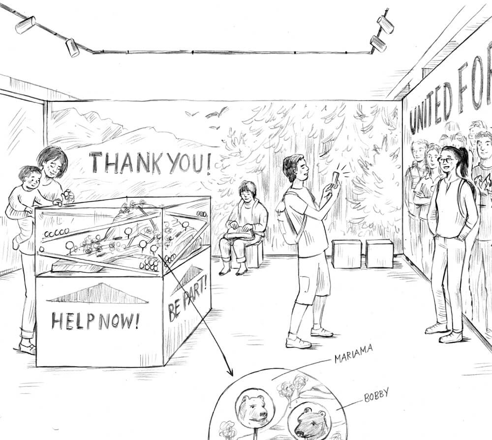 Konzeptskizze Ausstellungsraum