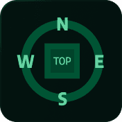 Ilustração de uma bússola