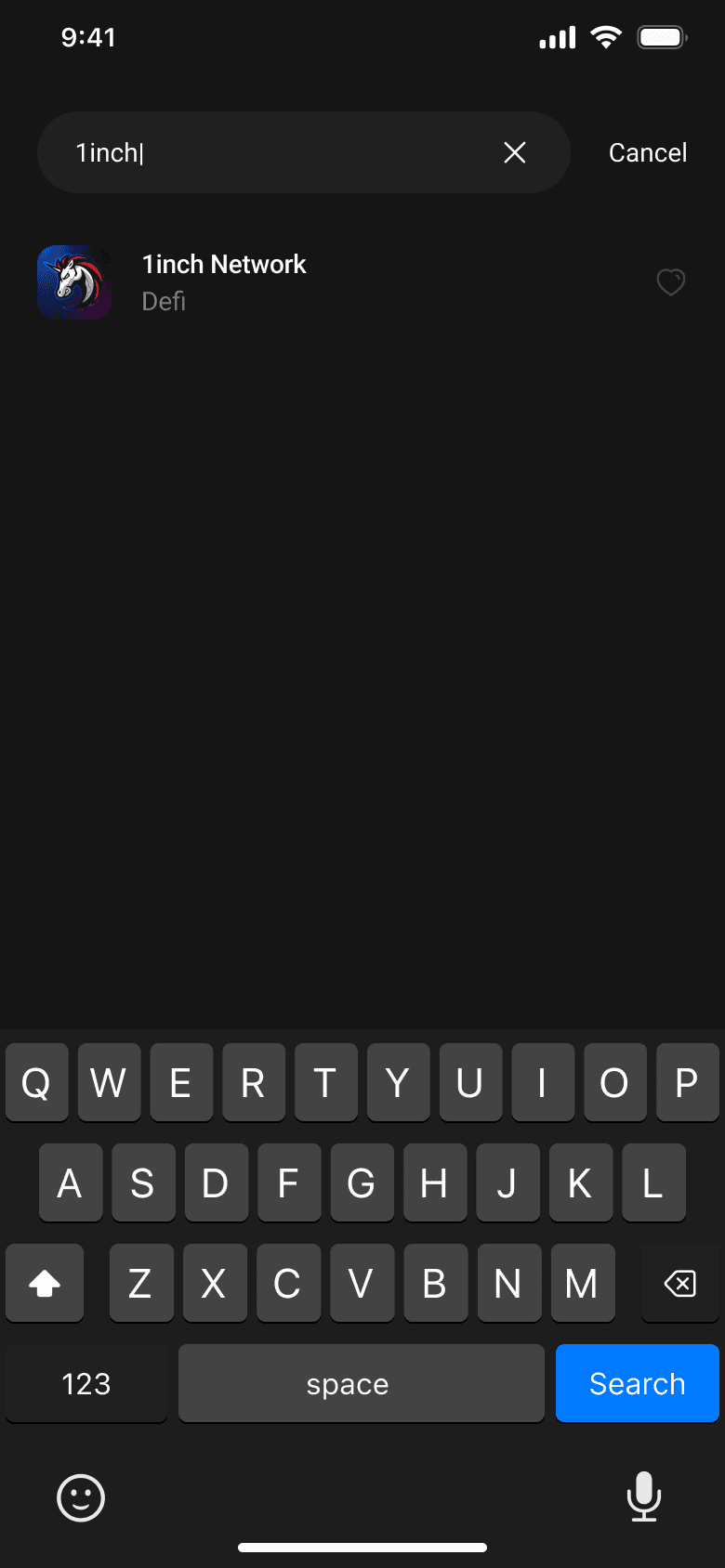 App name search results